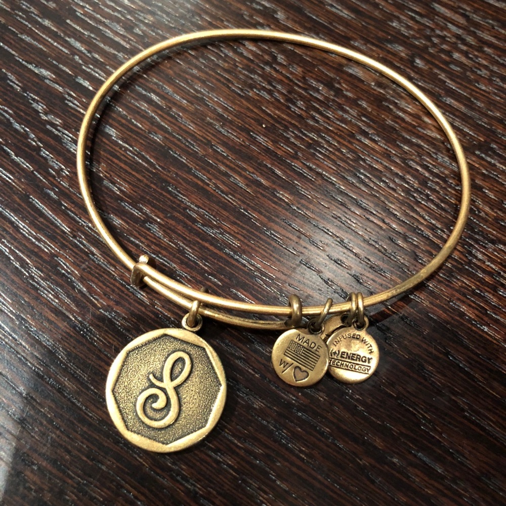 Alex and Ani charm bracelet Initial S